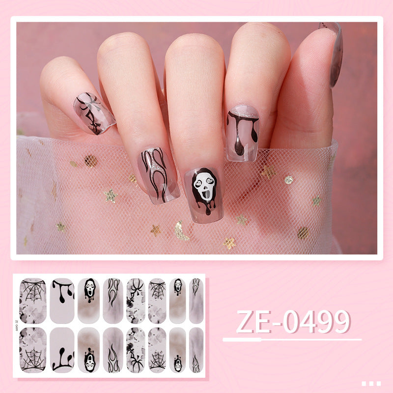 Luminous Halloween Series Christmas Nail Stickers