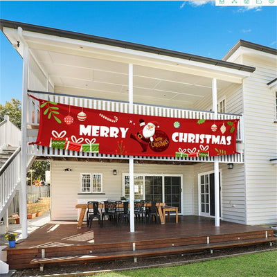 Christmas Curtain Banner Set