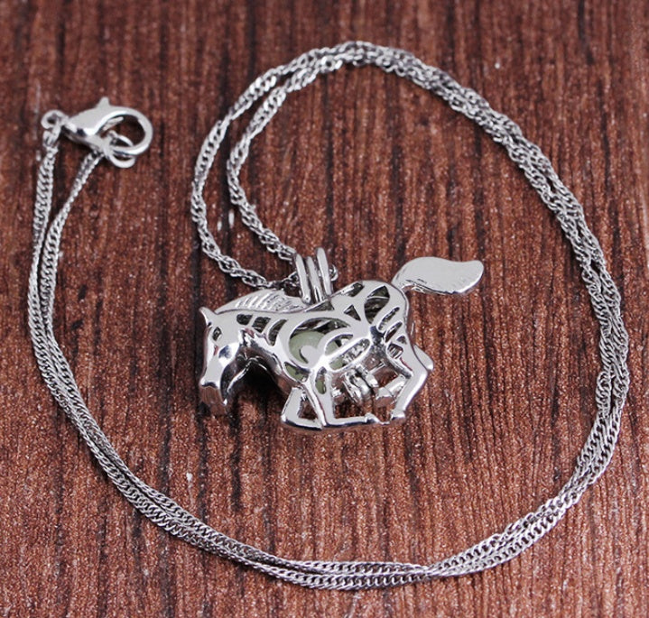 Luminous Horse Pendant Necklace
