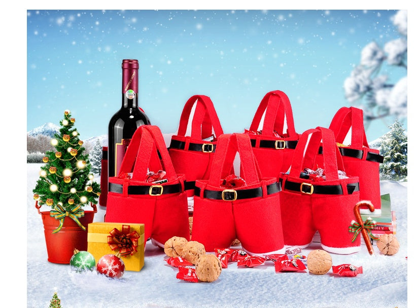 Red Christmas Candy Gift Bag