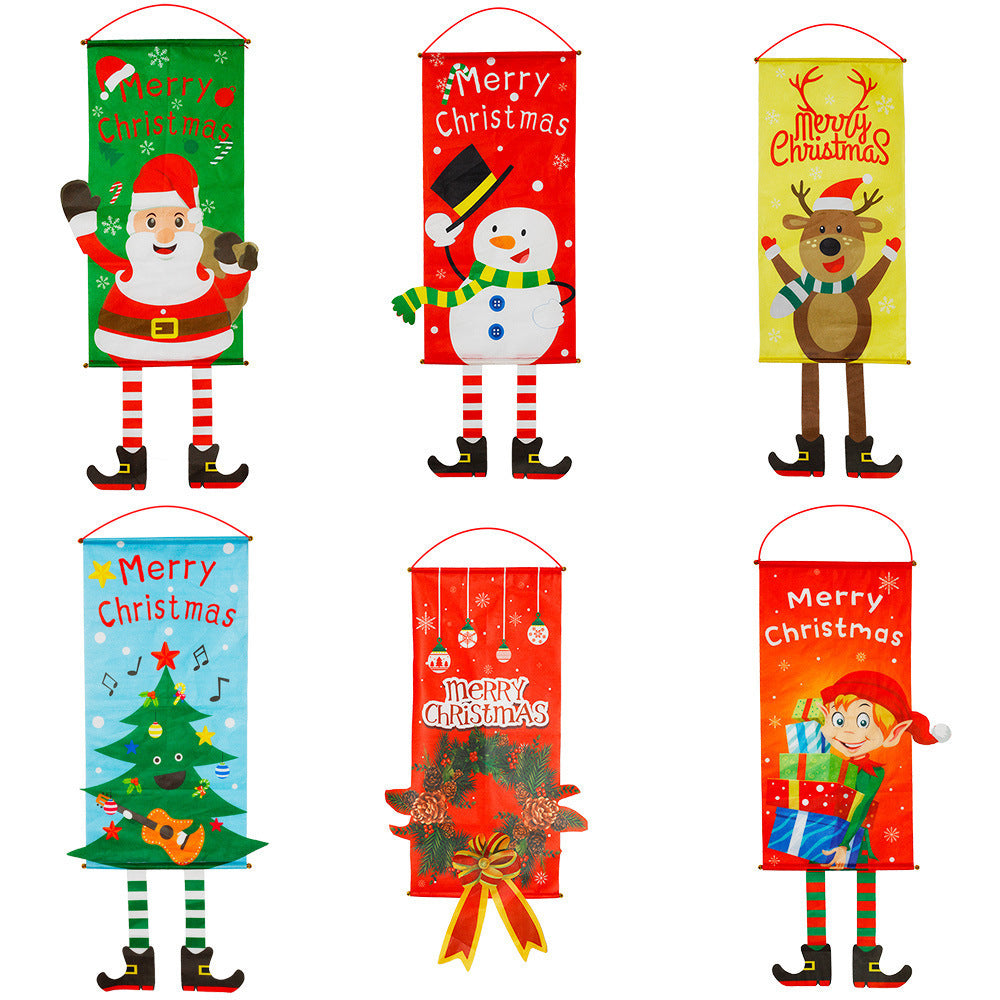 Christmas Curtain Banner Set