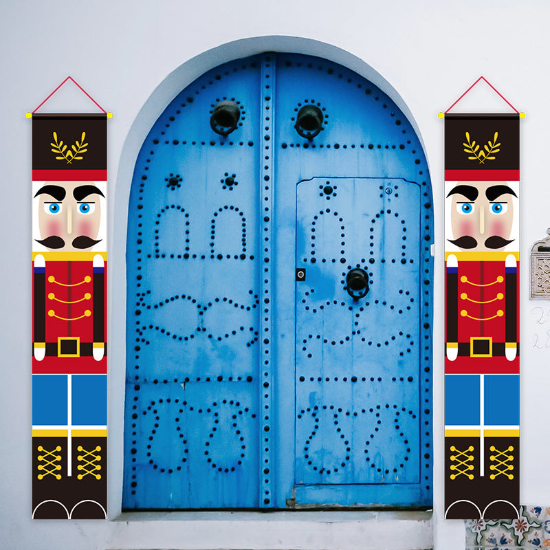 Christmas Curtain Banner Set