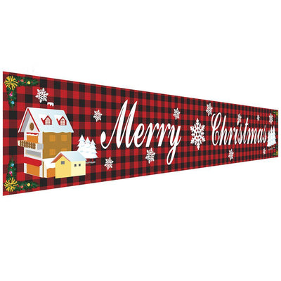 Christmas Curtain Banner Set