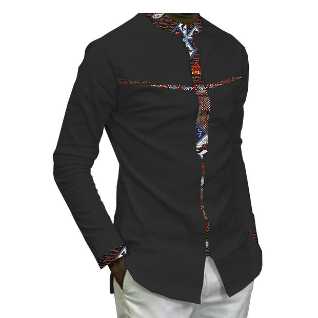 African Batik Cotton Men’s Top