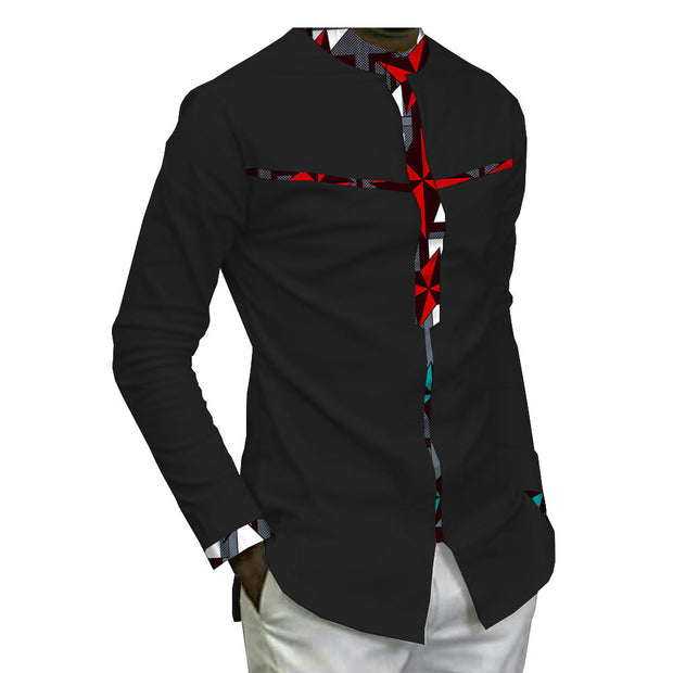 African Batik Cotton Men’s Top