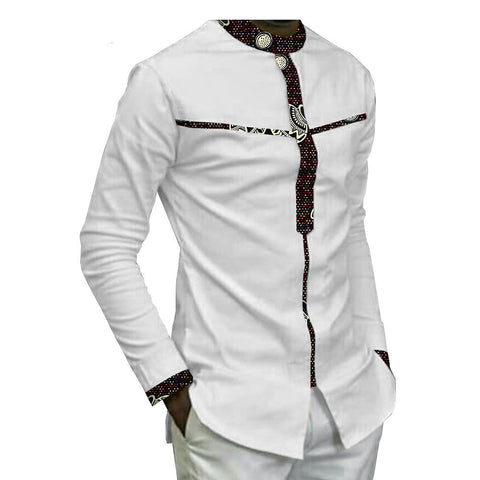 African Batik Cotton Men’s Top