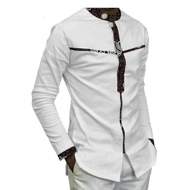 African Batik Cotton Men’s Top