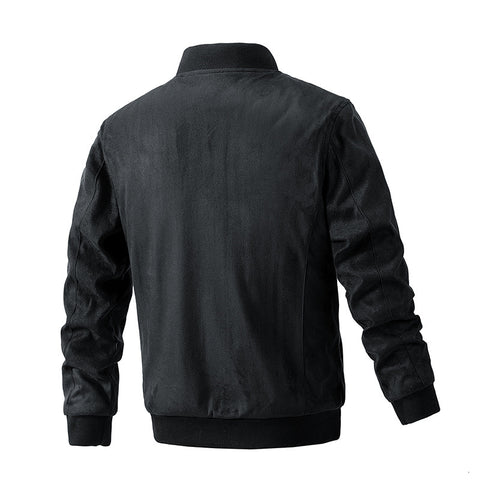 Suede Stand Collar Jacket