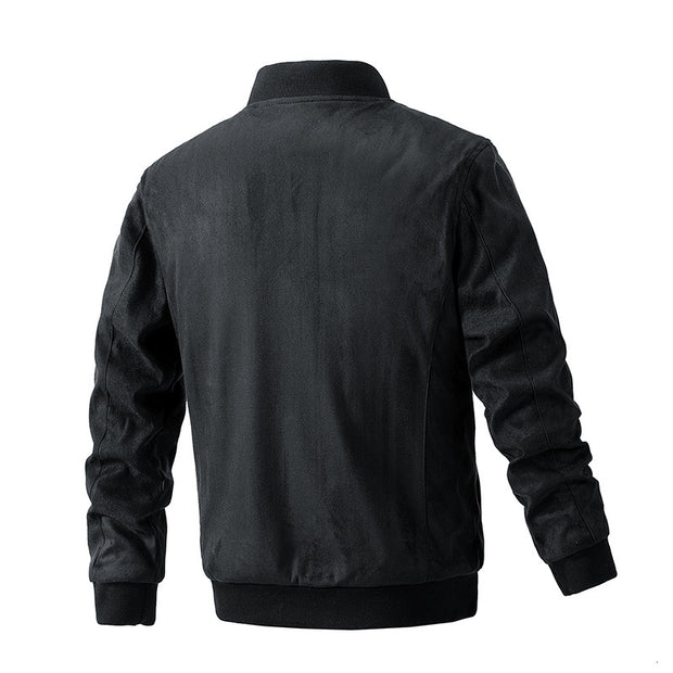 Suede Stand Collar Jacket