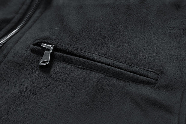 Suede Stand Collar Jacket