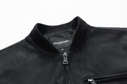 Suede Stand Collar Jacket