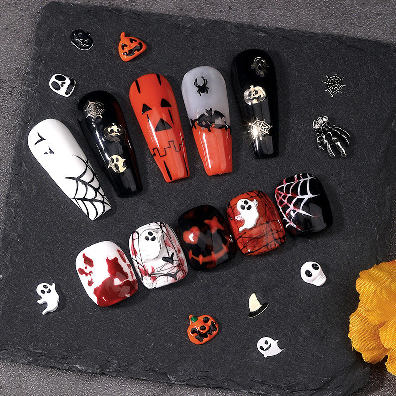 Halloween Alloy Skull Nail Ornament