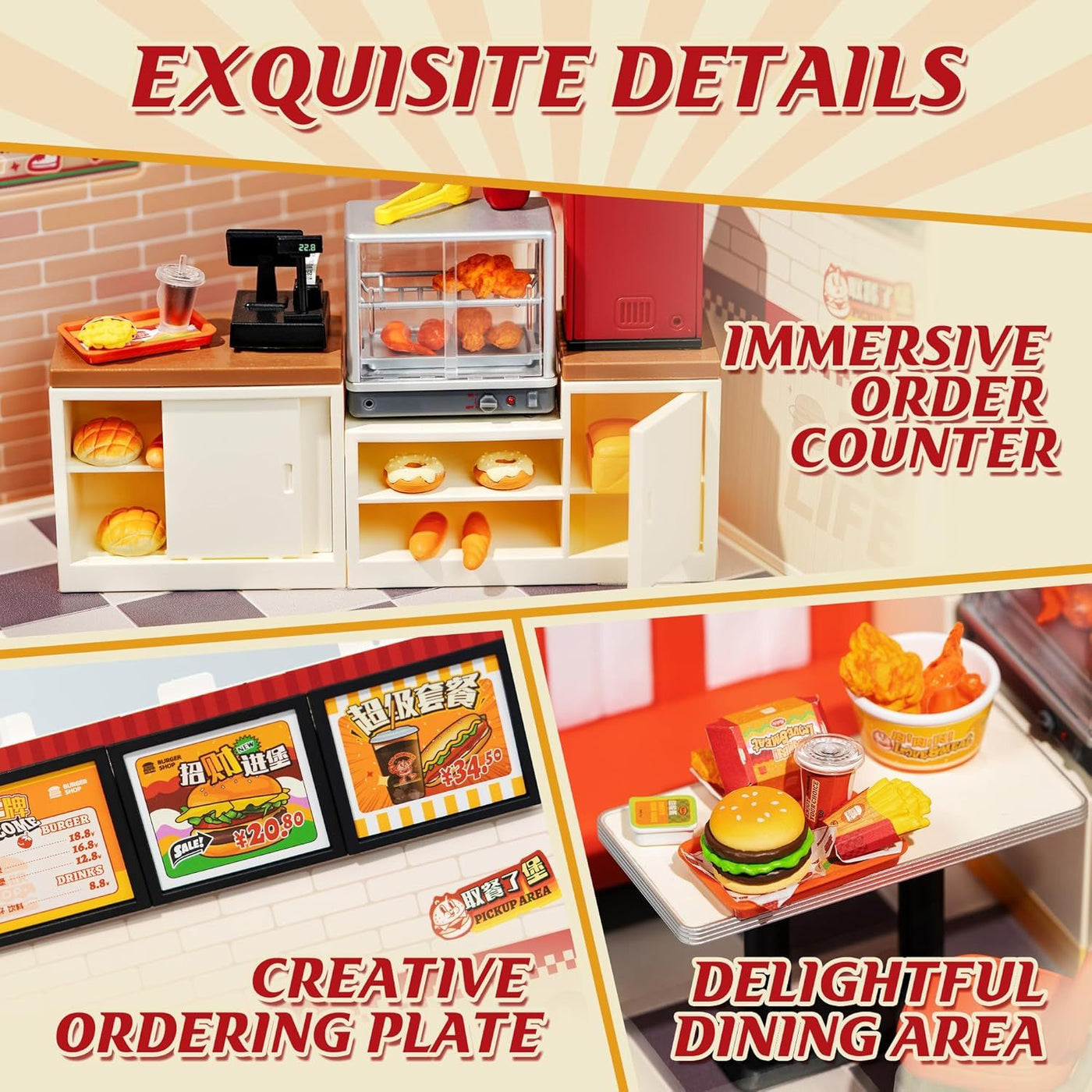 Yum Burgers Mini Dollhouse Kit