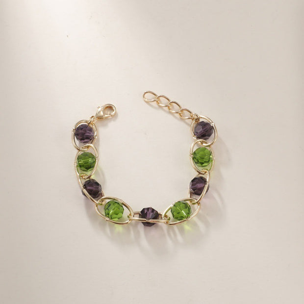 Natural Crystal Bead Bracelet