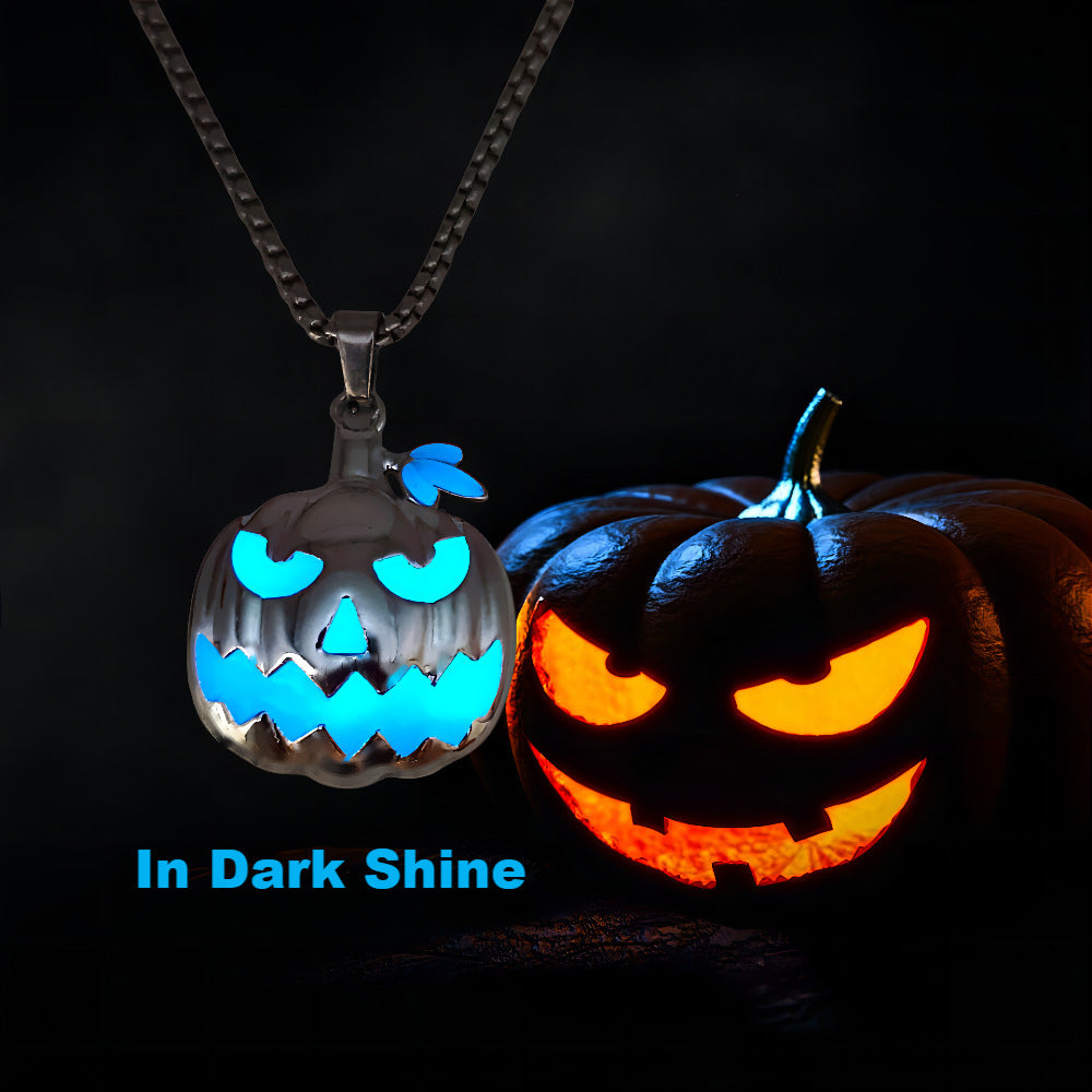 Luminous Pumpkin Ghost Necklace