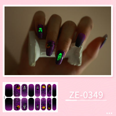 Luminous Halloween Series Christmas Nail Stickers
