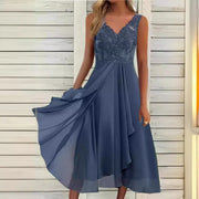 Lace Chiffon Hollow Dress