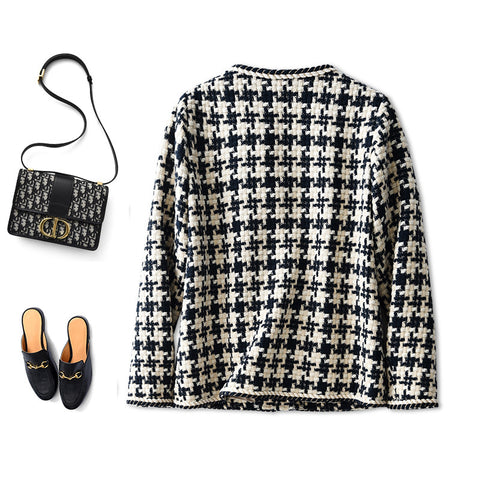 Houndstooth Chic Women's Jacket