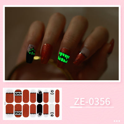 Luminous Halloween Series Christmas Nail Stickers