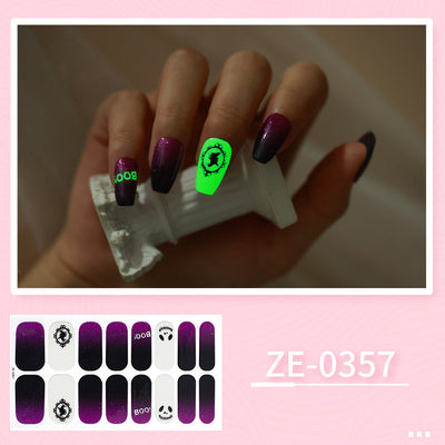 Luminous Halloween Series Christmas Nail Stickers