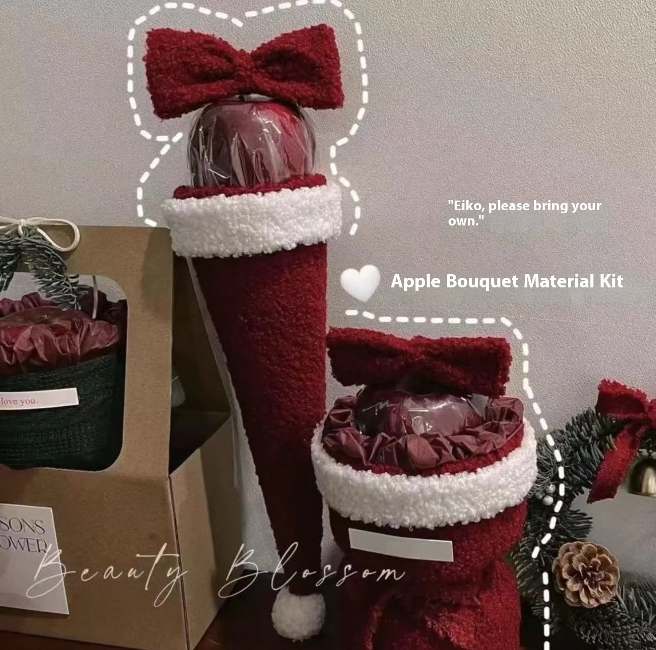 Christmas Eve Bow Gift Bouquet