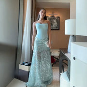 Glossy Off-Shoulder Dress