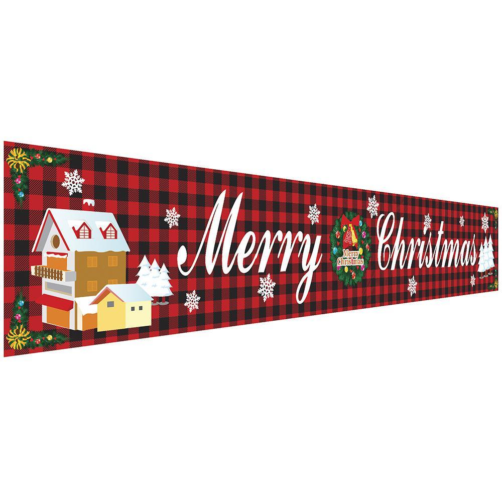 Christmas Curtain Banner Set