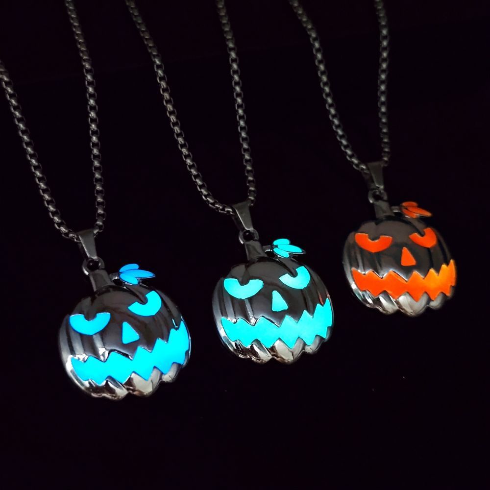 Luminous Pumpkin Ghost Necklace