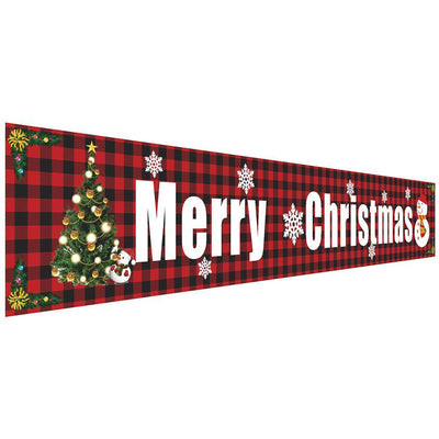 Christmas Curtain Banner Set