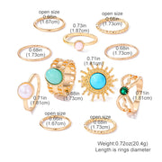 Emerald Stone Ring Set