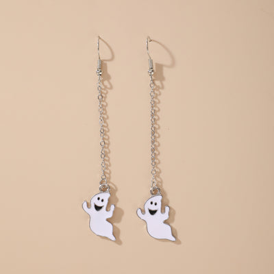 Funny Pumpkin Ghost Earrings