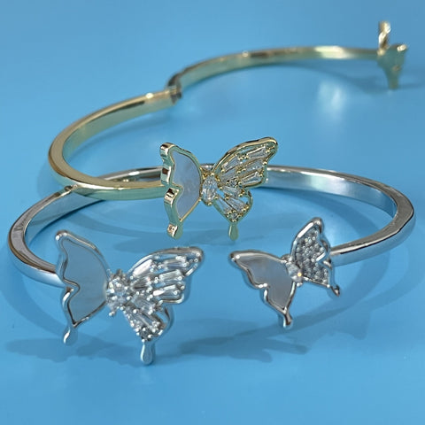 Shell Butterfly Charm Bracelet