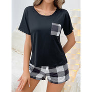French Plaid Shorts Set