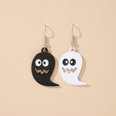 Funny Pumpkin Ghost Earrings