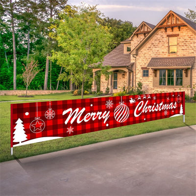 Christmas Curtain Banner Set