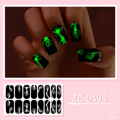 Luminous Halloween Series Christmas Nail Stickers