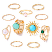 Emerald Stone Ring Set
