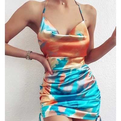 Sexy Backless Suspender Dress