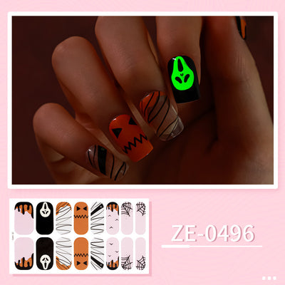 Luminous Halloween Series Christmas Nail Stickers