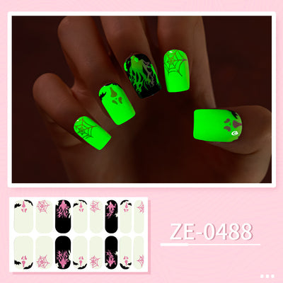 Luminous Halloween Series Christmas Nail Stickers