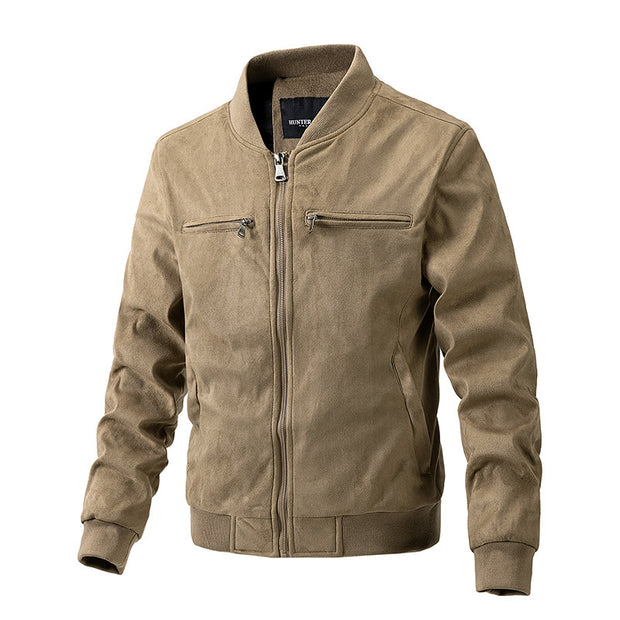 Suede Stand Collar Jacket