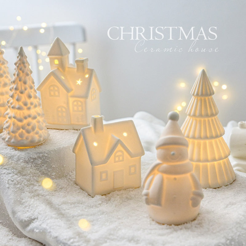 Luminous Ceramic Christmas House