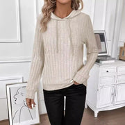 Ribbed Stripe Hoodie Sweater