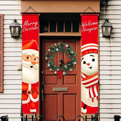 Christmas Curtain Banner Set