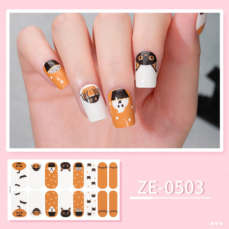 Luminous Halloween Series Christmas Nail Stickers
