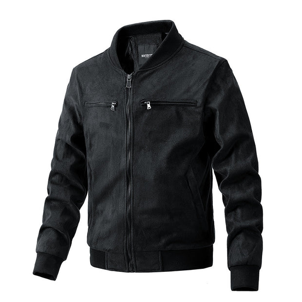 Suede Stand Collar Jacket
