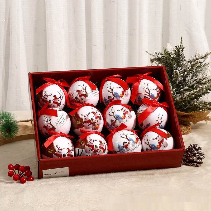 Printed Christmas Tree Ornament Balls