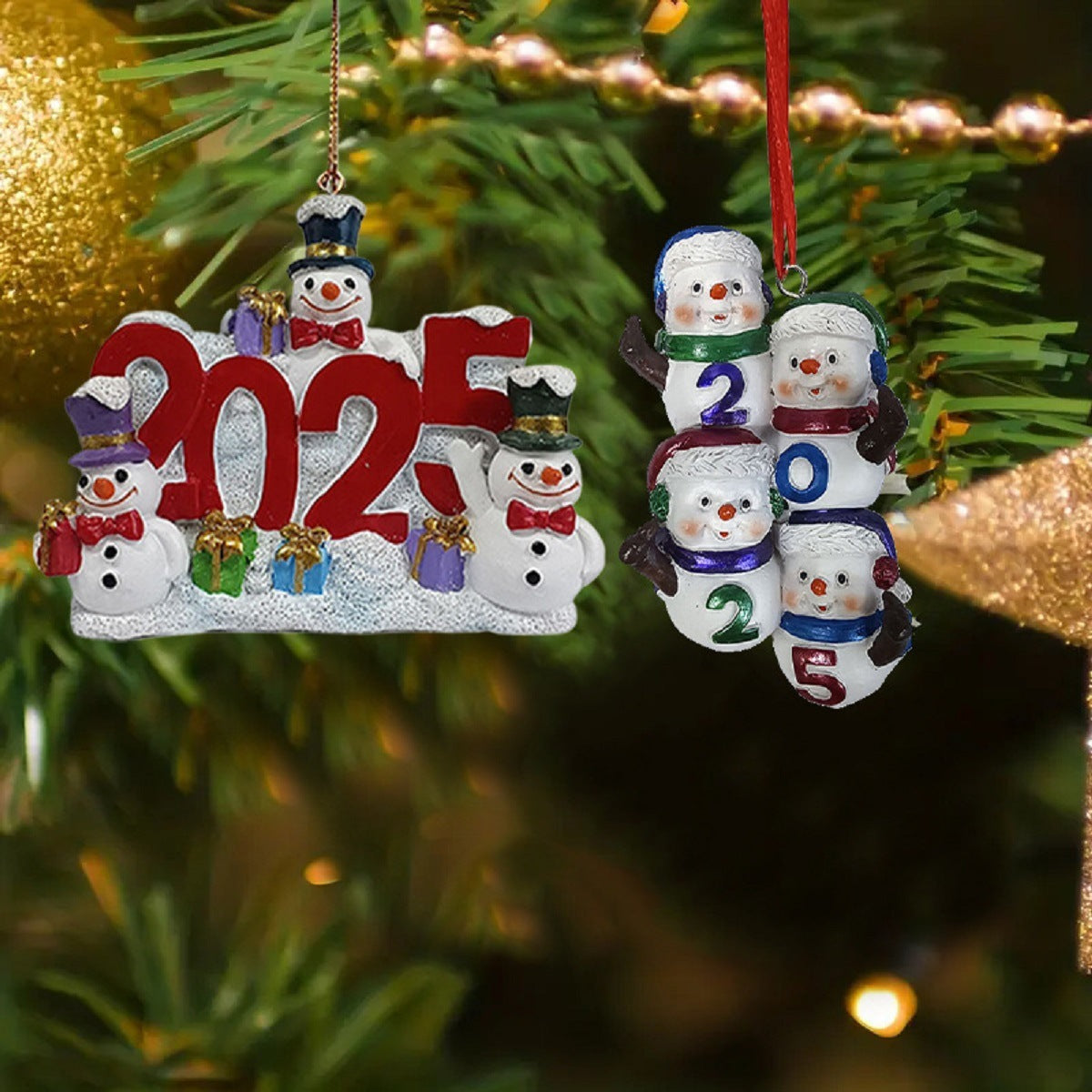 Snowman Resin Tree Ornaments