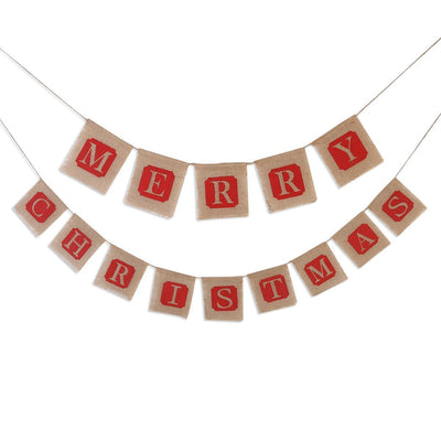 Merry Christmas Burlap Banner