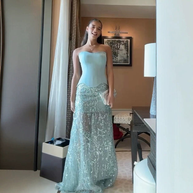 Glossy Off-Shoulder Dress